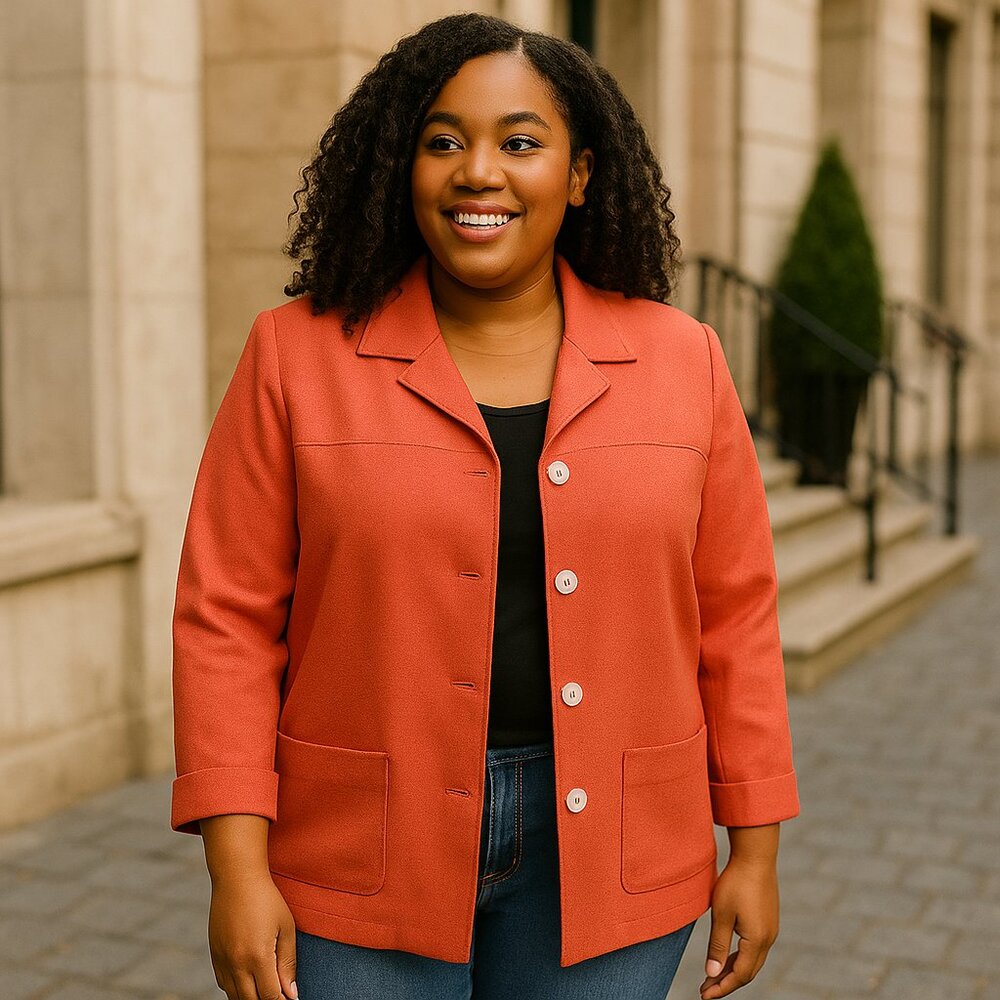 Vintage Brownstone Studio New York Coral Jacket — Boutique Classic (1990s)
